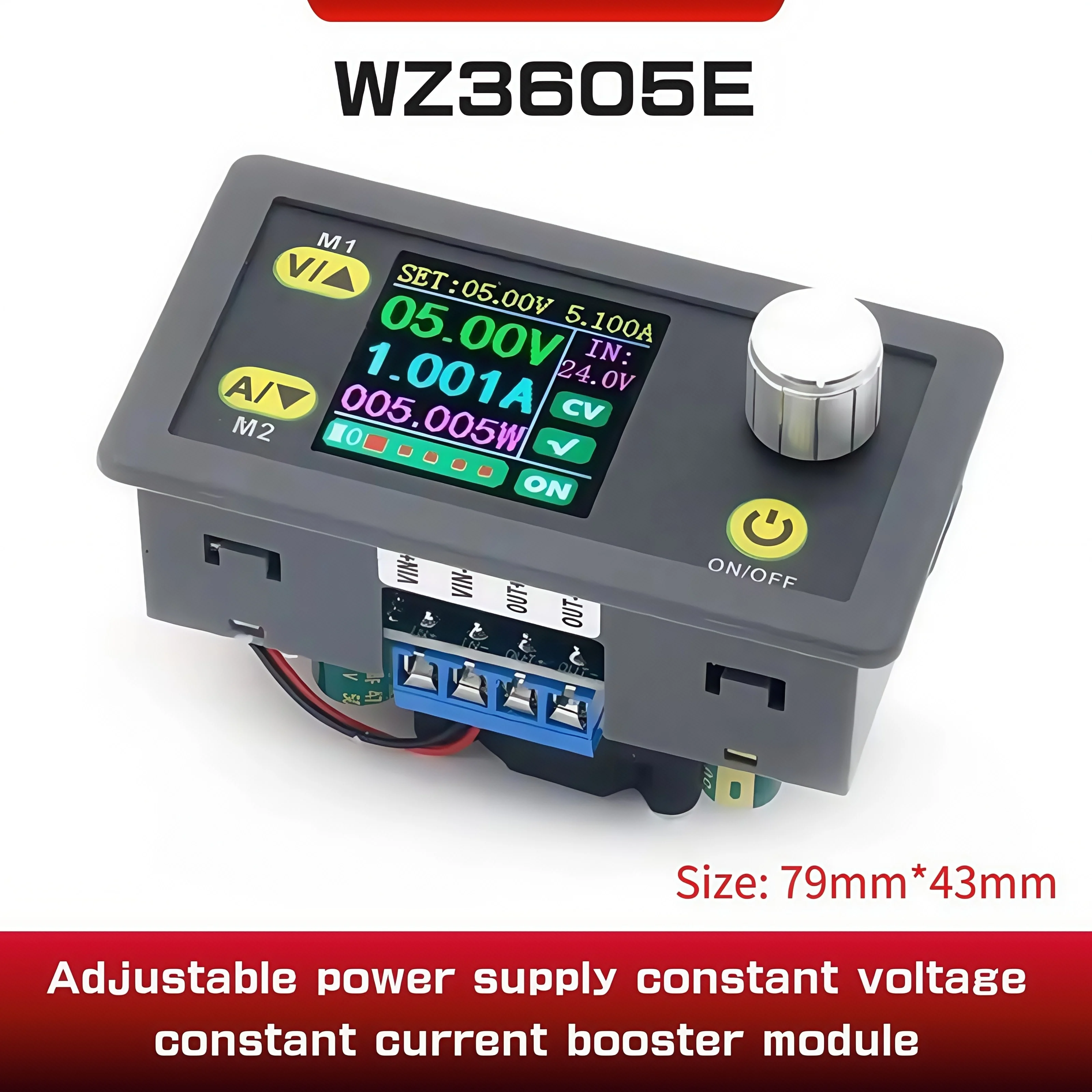 WZ3605E DC DC Buck Boost Converter CC CV 36V 5A Power Module Adjustable Regulated laboratory power supply Voltmeter ammeter