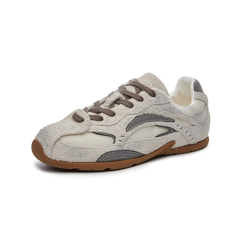 

Women’s 2025 Spring Retro German Training Shoes Soft Flat Sport Sneakers Casual Running Shoe Genuine Leather Daily Female Shoes
