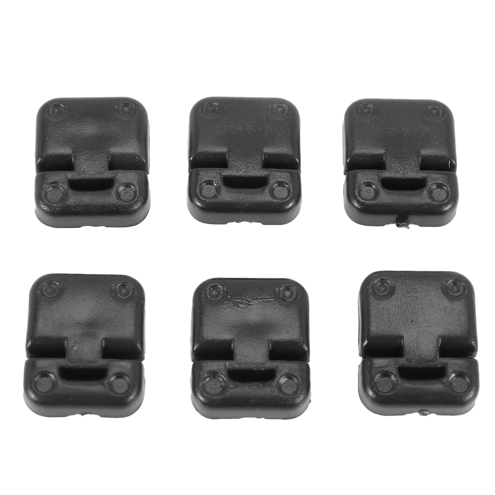 1 set di cerniere e maniglie per porte per auto da arrampicata in plastica nera per 1:10 RC Crawler Traxxas TRX4