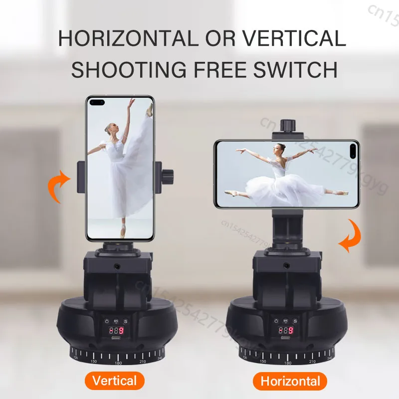 ZIFON YT-1200 Face AI intelligent Following Head Rotation Panoramic Remote Control Pan Tilt Motorized Tripod head Electric head