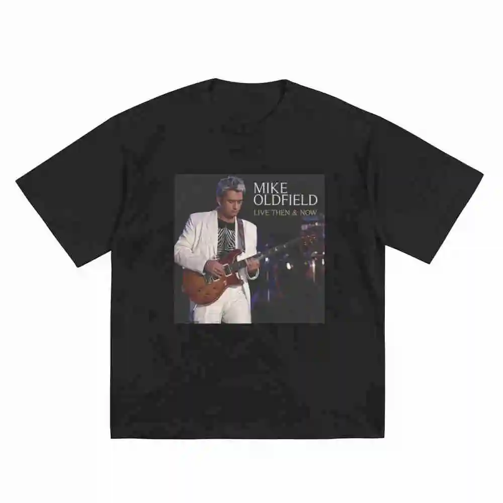 Mike Oldfield Then And Now Short Sleeve Tee 100% Cotton T-Shirt
