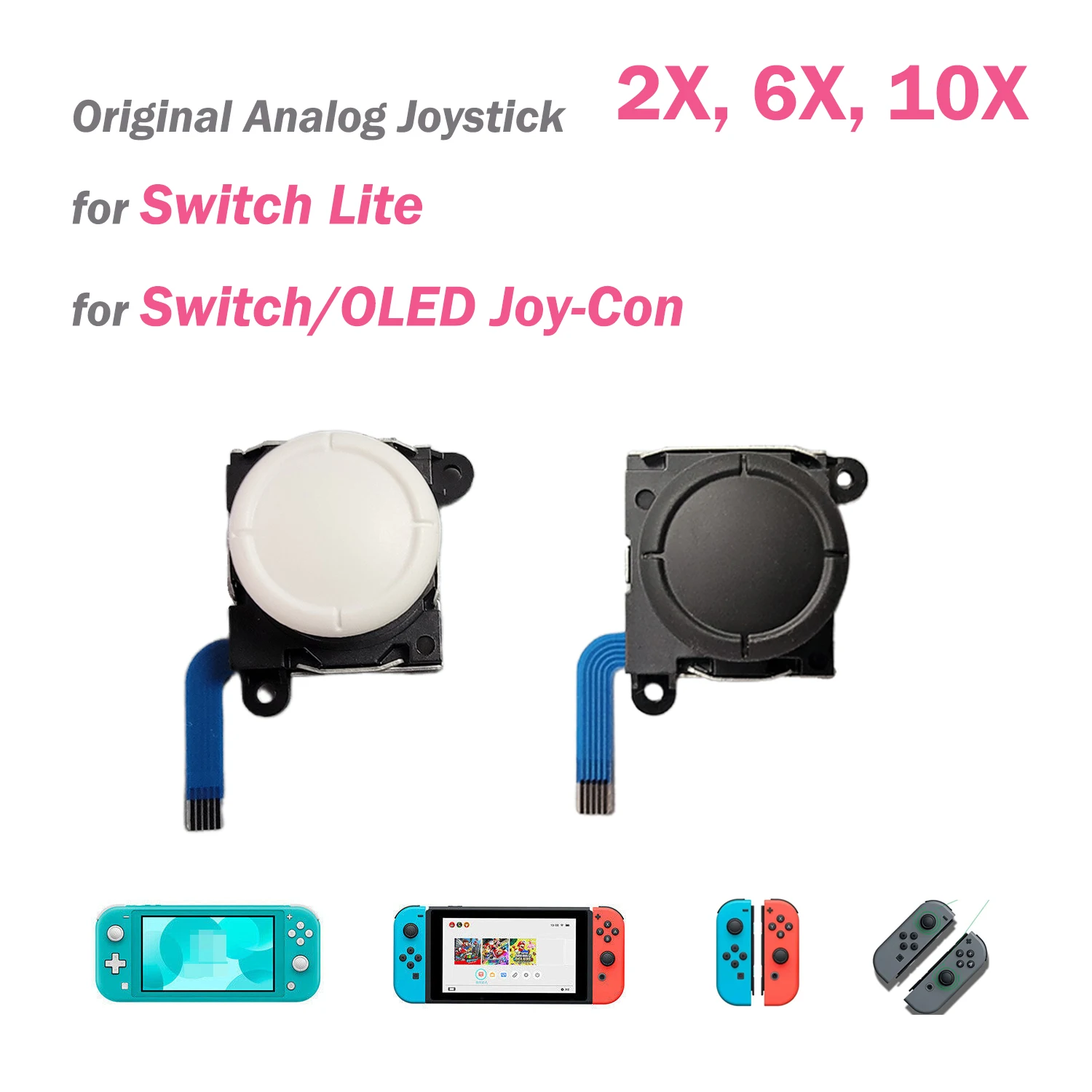 

2/6/10pcs Replacement 3D Analog Joystick for Nintendo Switch/NS OLED JoyCon for Switch Lite Left/Right ThumbStick Button Module