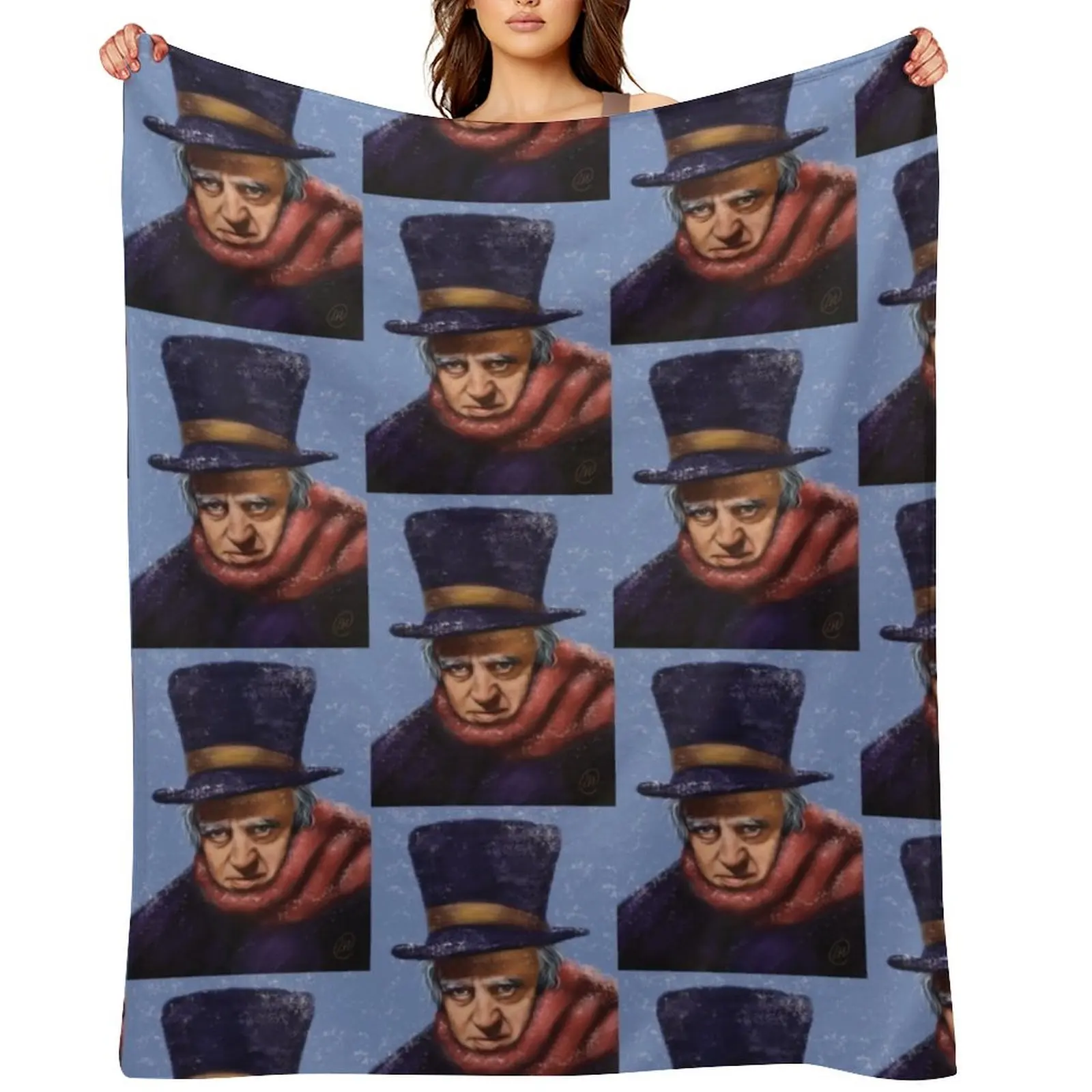 Scrooge A Christmas Carol Throw Blanket sofa bed Single Nap Soft Plush Plaid Blankets
