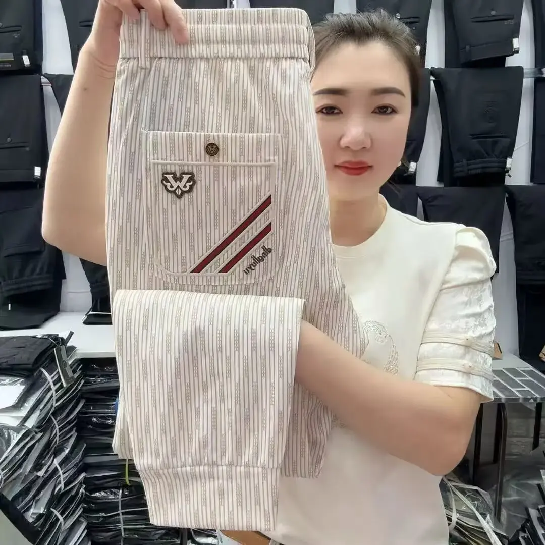 

Spring Summer Thin Casual Men's Pants Outdoor Floral Loose Slim Fit Youthful Trousers Street Sle Trendy Cuffed Leggings