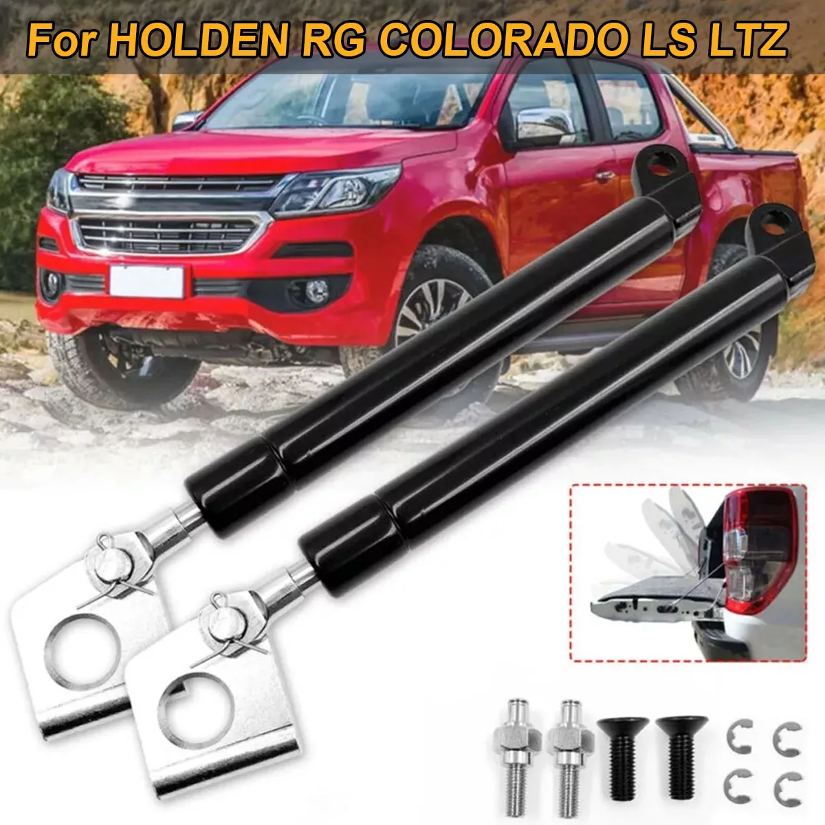 Para holden rg colorado s10 ls ltz z71 2012-2017 porta traseira gás auxiliar lento para baixo amortecedor suporte de choque primavera acessórios do carro
