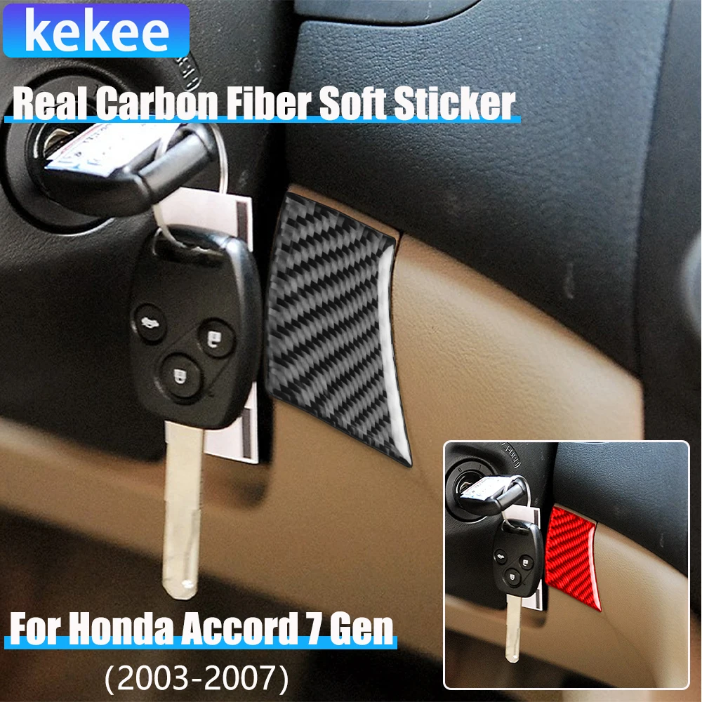 

Real Carbon Fiber Car Accessories Driver Wheel Trim Cover Soft Sticker For Honda Accord 7th Gen 2003 2004 2005 2006 2007