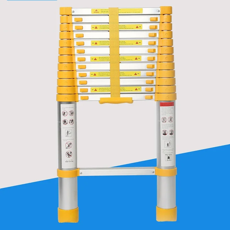 Telescopic Herringbone Aluminum Alloy Single-sided Ladder Thickened Folding Household Multifunctional Lift