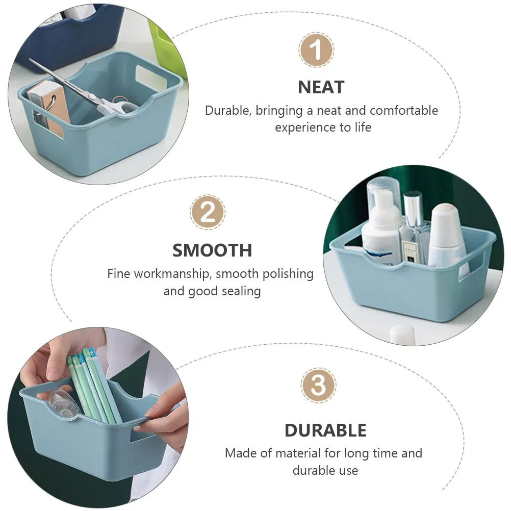 

6pcs Desktop Sundries Storage Box Durable Organizer Case Home Accessories Holder Basket Container Case