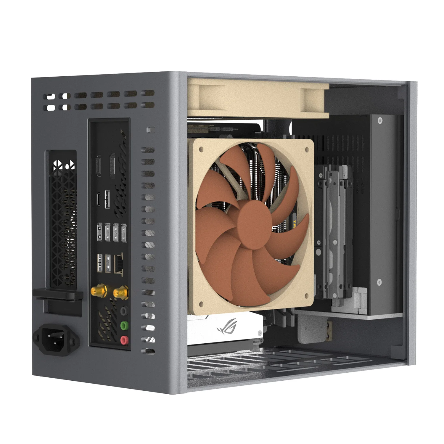 

Корпус компьютера A2 ITX, полностью алюминиевый небольшой блок питания FLEX с ЧПУ 1U Портативный мини-хост HTPC