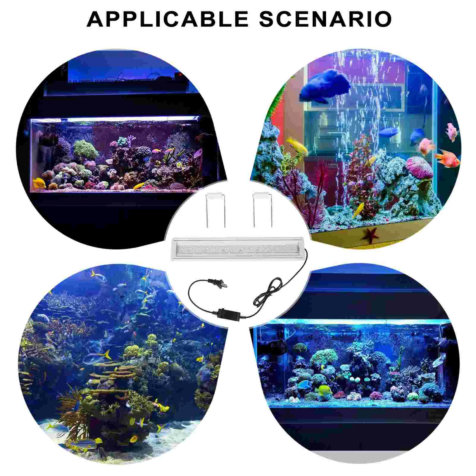 Clip Light Four Rows of Fish Tank Lights Led Guinea Pig Exercise Ball Plastic Lamps