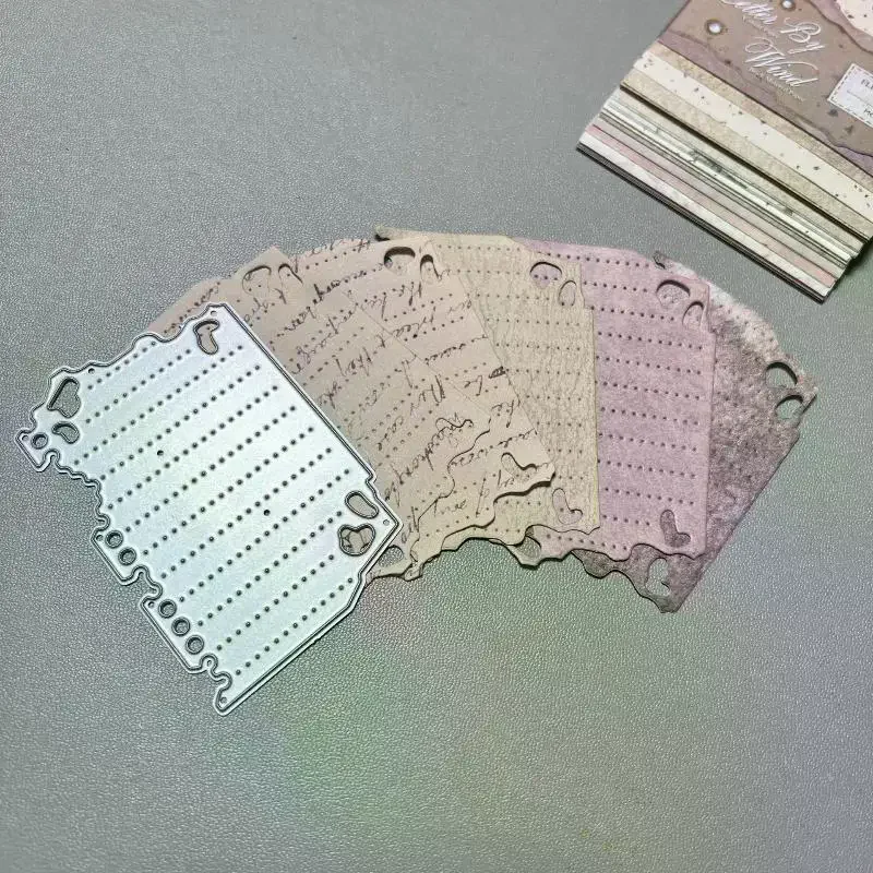 Vintage Mini Binder Frame Carbon Steel Stamping Mold For Scrapbook Journaling Decoration And Gift Card Making