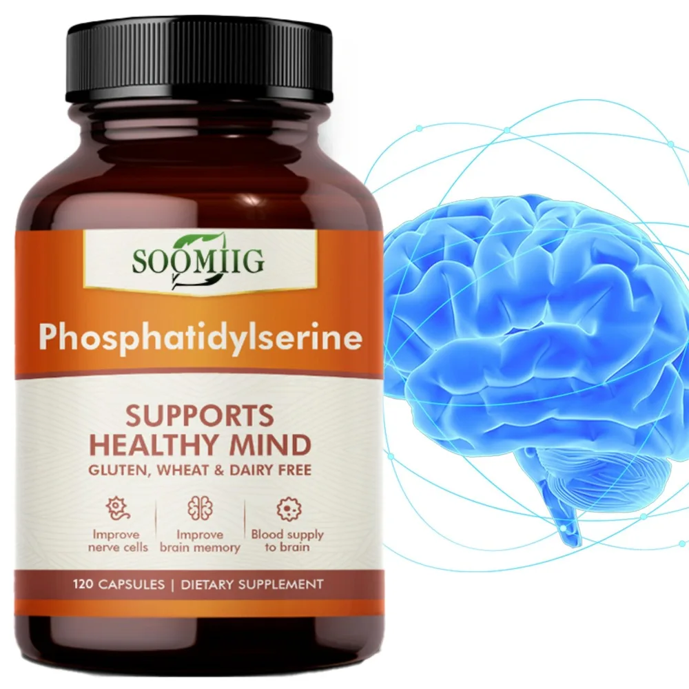 Phosphatidylserine Capsules - Memory, Focus, Clarity, Energy Brain, Nootropic Brain Boosters