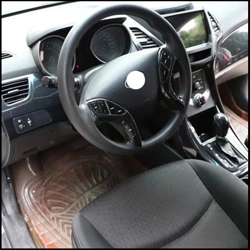 For Hyundai Elantra 2011-2015 Steering Wheel Cover Trim Button Switch Control Decorate Molding Car Styling Auto Accessories