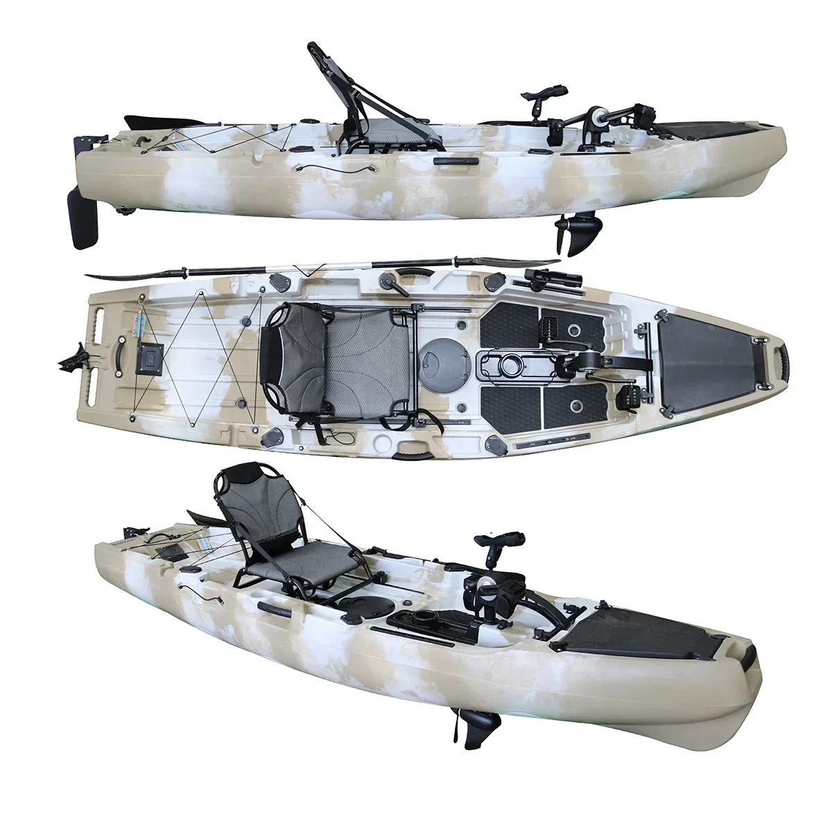 10.5FT fishing pedal kayak Single Seat One Person for sale HDPE Hard Plastic Material Fishing kayak with Pedal Drive