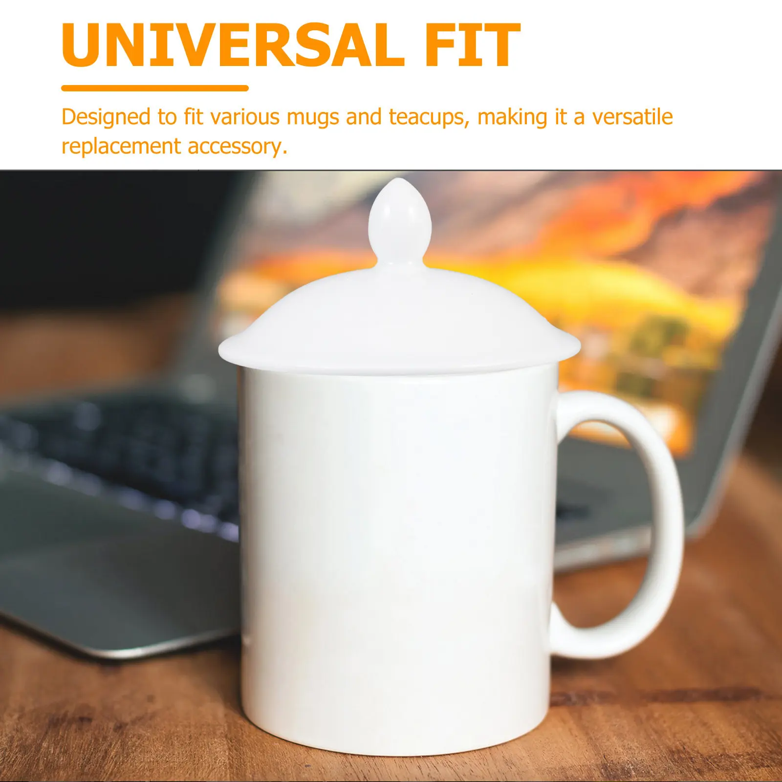 Ceramic Cup Lid for Tea Coffee Mugs Universal Fit Spill Proof Splash Resistant Elegant Design Heat Retaining Reusable Pottery
