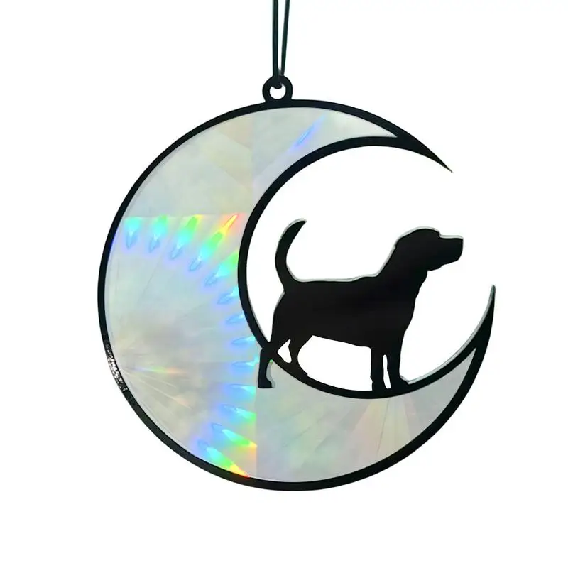 Dog Sun Catcher Stained Glass Memorial Sun Catcher Loss Of Pet Acrylic Ornament Cute Pet Sympathy Light Catcher Pet Loss Sun