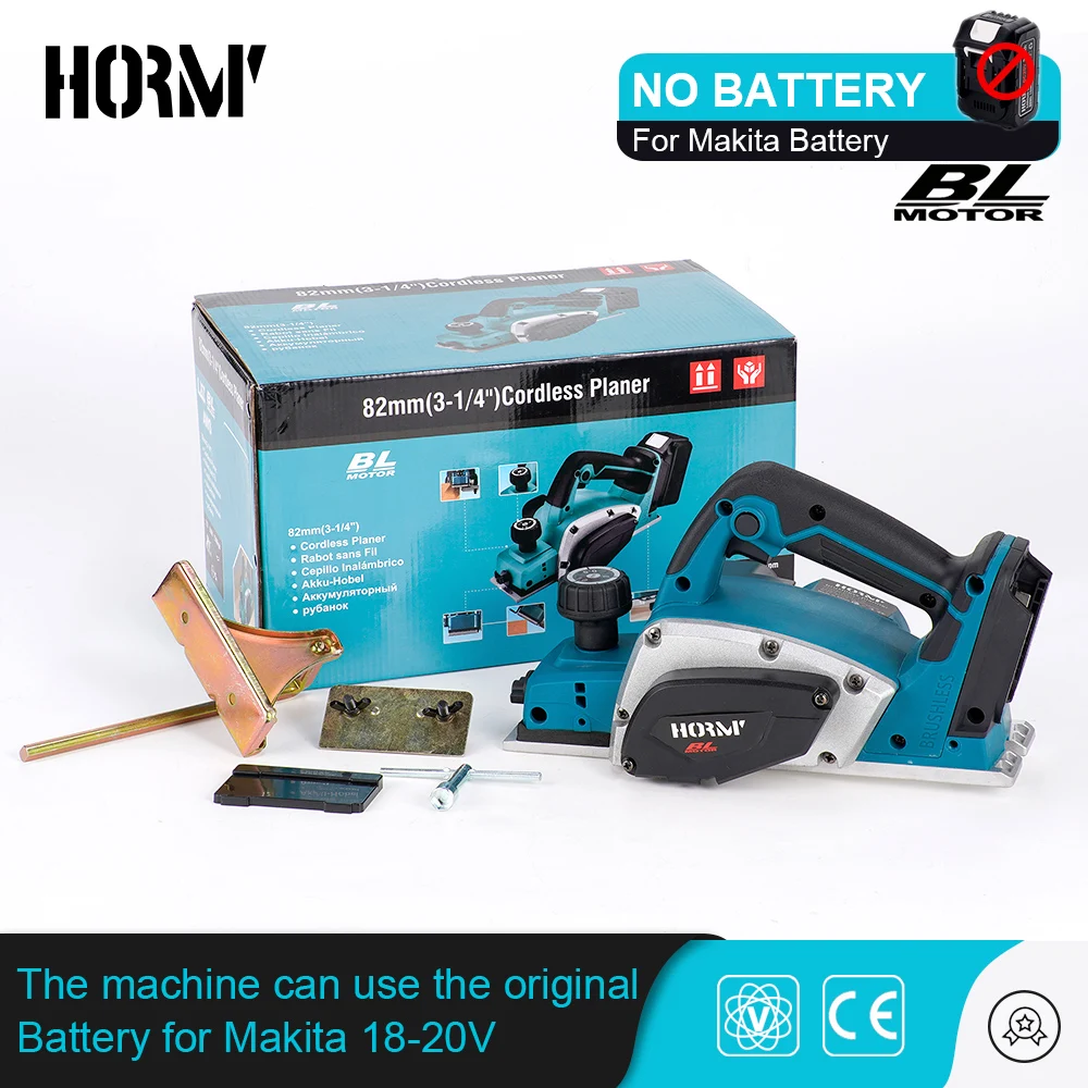 15000RPM Brushless Electric Planer Cordless Handheld Wood Planing Machine Cutting Tool Milling Engraving For Makita 18V Battery