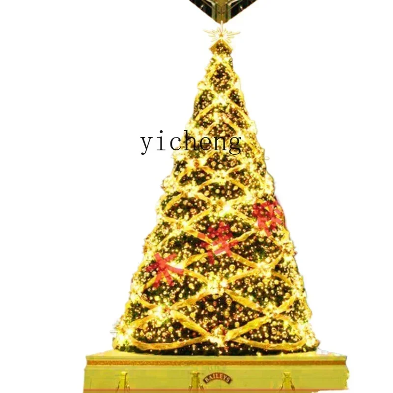 ZK Home Living Room Large Christmas Tree Frame Luminous Tree Package Outdoor Scene Decoration Fairy Garden  home accessories