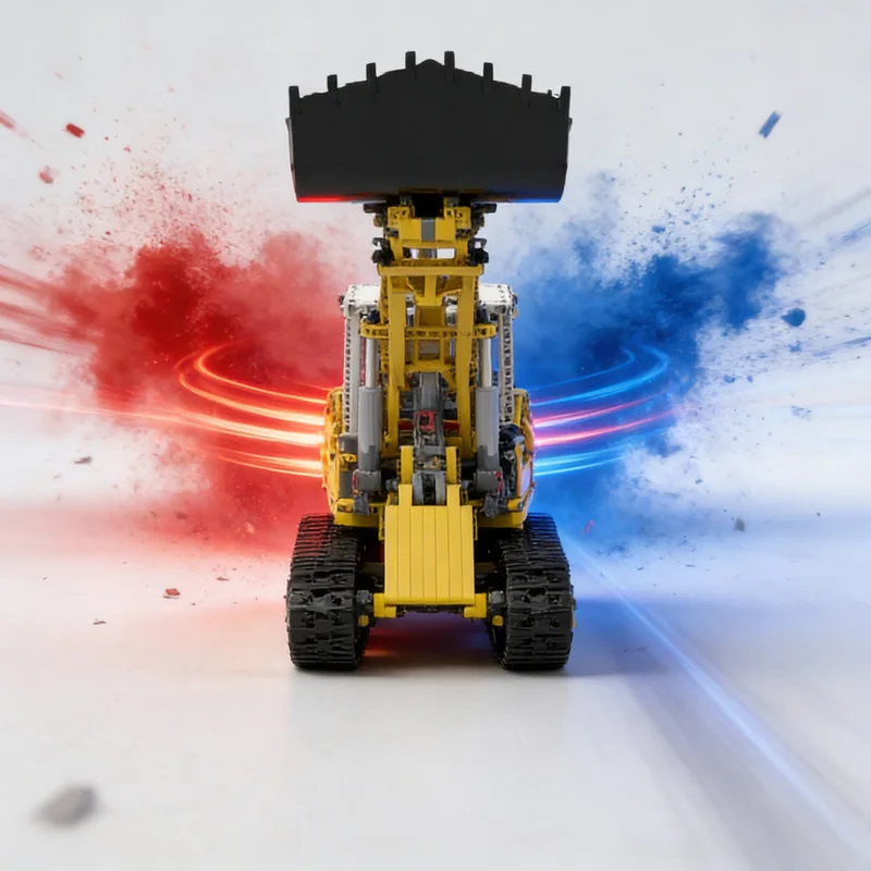 1527 Teile MOC Technischer Raupenlader Modellbausatz Konstruktionsspielzeug Weihnachtsgeschenk DIY Kreative Idee Bildungsbausteine