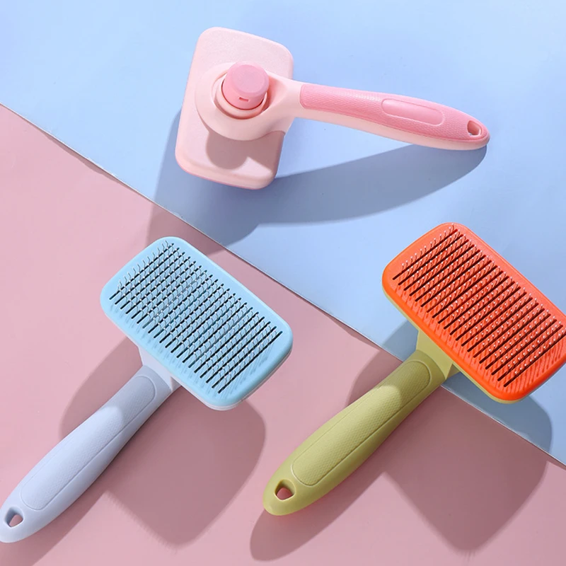 MADDEN Self Cleaning Dog Brush Comb Pet Grooming Hair Remover Combs Brush Floating Hair Pet Grooming Brush Cat Supplies