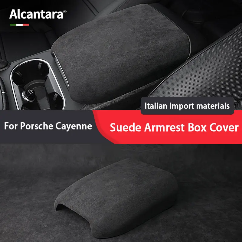

For Porsche Cayenne 9YA 2018, 2019, 2020, 2021, 2022, Central Control Armrest Box Panel Trim Cover Protective Shell Accessories