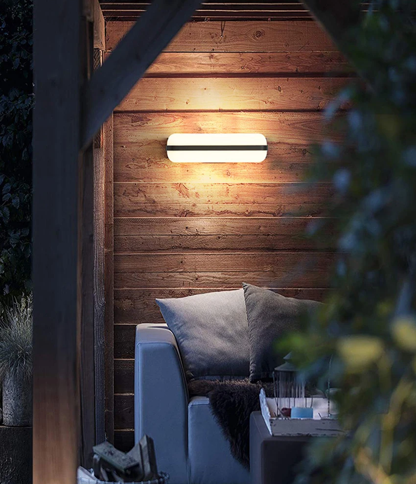 Applique murale LED imperméable en aluminium et acrylique, éclairage d'extérieur, AC90-260V