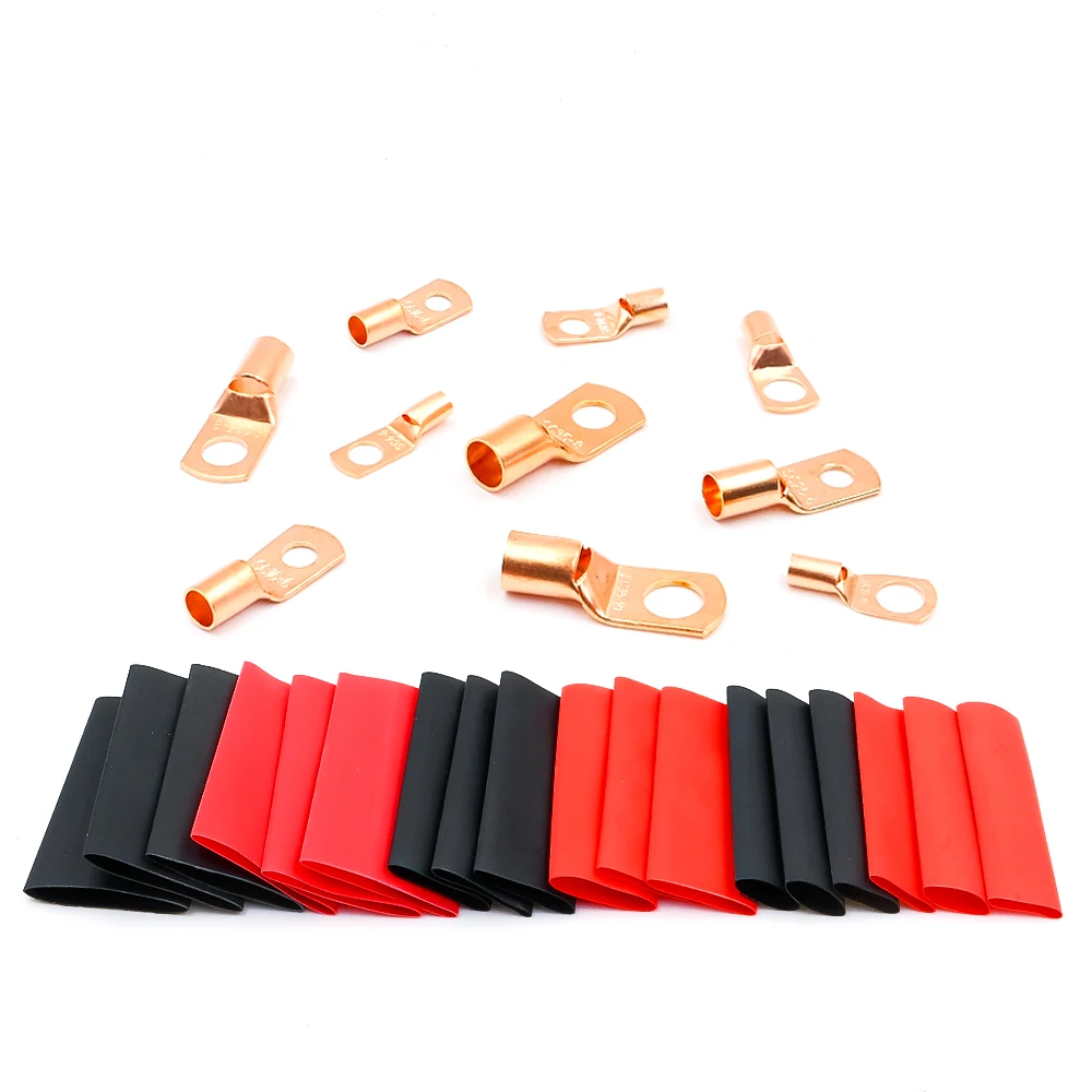 150pcs SC Voyeur Bare Terminal Gold 70pcs Cold Pressed Terminal and 80pcs Heat Shrink Tubing Box