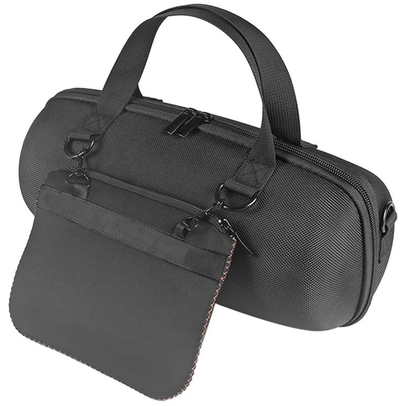 Hard Case for Xtreme 3 Portable Bluetooth Speaker Travel Carrying Storage Holder with Zipper Pocket (Black+Orange)