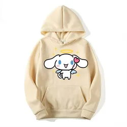 New Fashion Sanrio Women Hoodie Cinnamoroll Kuromi Family Cartoon Anime Pullover Autumn Winter Couple Sweatshirt Clothes Tops