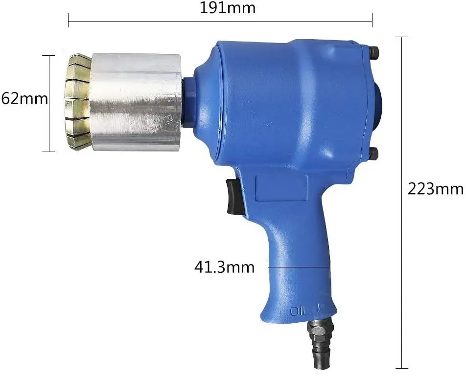 TY89135 Pneumatic Cap-Seal Crimping Tool 35mm Pneumatically Crimps 20L Drum Capseals on Plastic (HDPE) Drums of Various Sizes