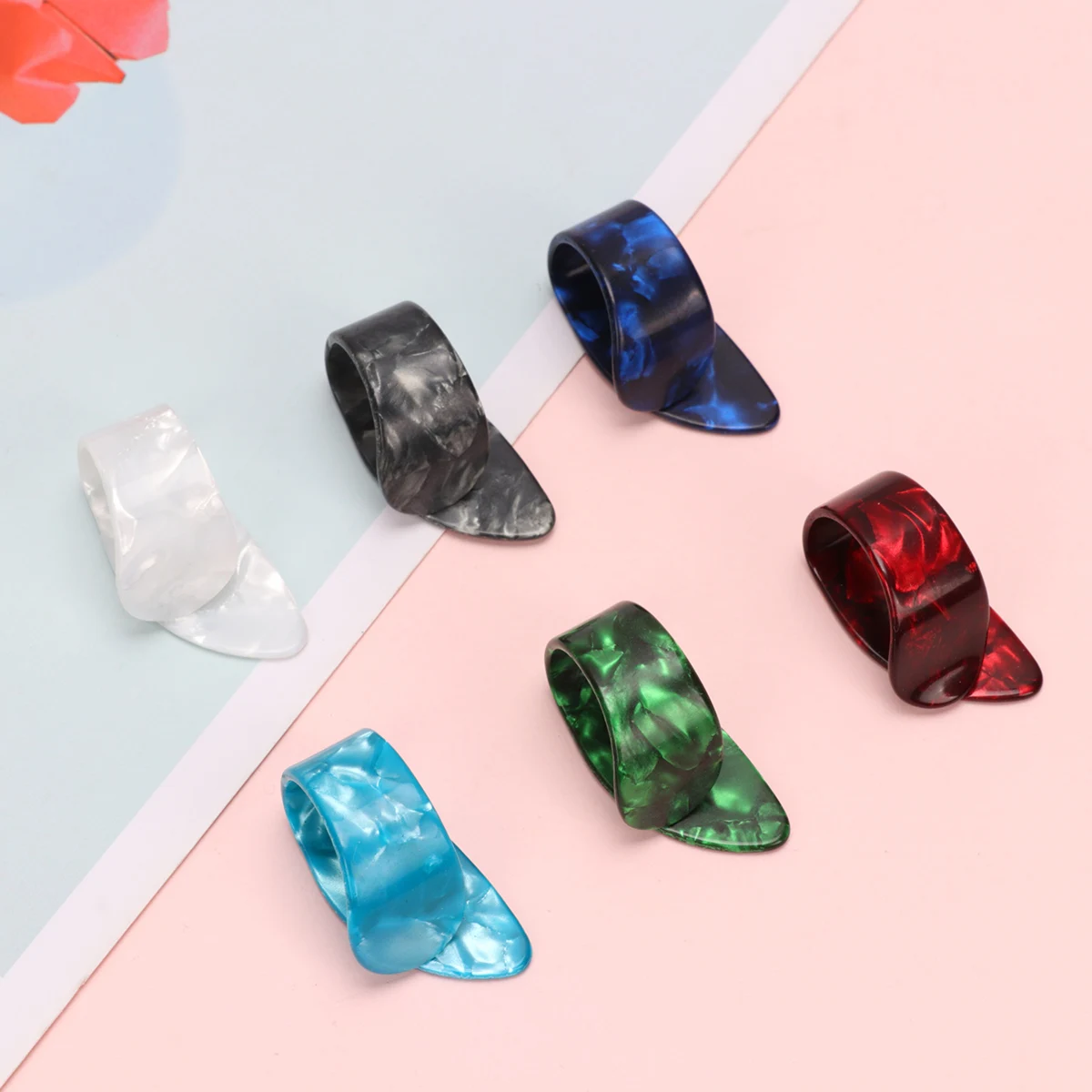 

12 Pcs Guitar Thumb Paddle Beginner Picks Bass Nail Professional Finger Practice