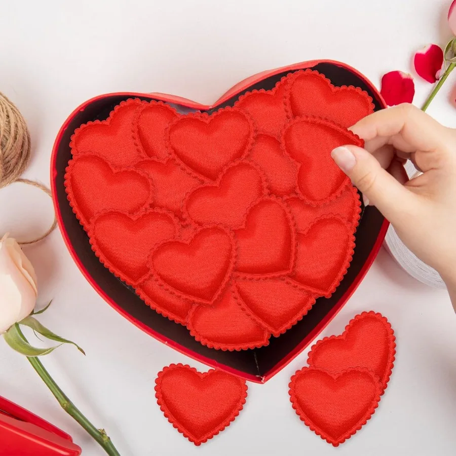 200 шт., 1,4 дюйма, конфетти с сердечками, 3D губчатые лепестки, украшения для стола, красные разбросанные поделки на День святого Валентина, свадьба, юбилей