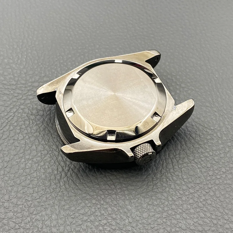 Custodia Gun Grey Mod SKX007 Custodia NH35 Vetro zaffiro Adatto al cinturino dell'orologio da 22 mm Quadrante da 28,5 mm per uomo Custodia per orologio da immersione serie SKX