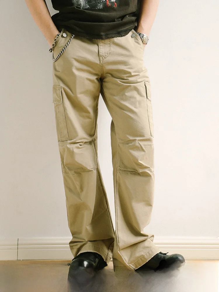 

Vintage Waed M65 Paratrooper American Sle Loose Straight Leg Workwear Trousers MBBCAR Narrow Width Youth Casual Cotton