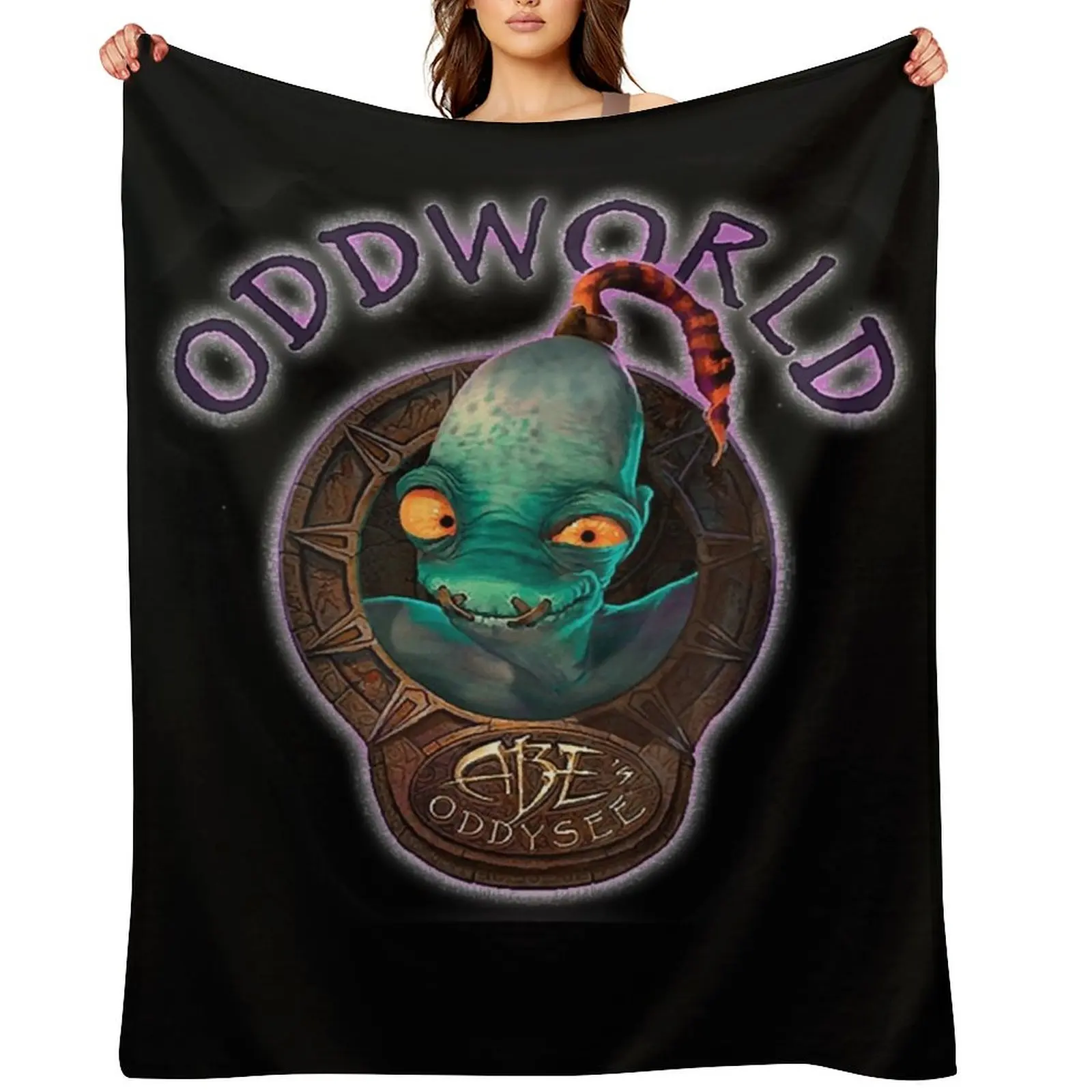 

Abe's Oddworld Classic Throw Blanket Polar manga Plaid on the sofa blankets and throws Blankets