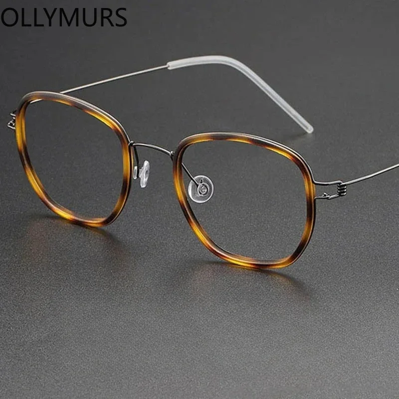 

OLLYMURS Дания безвинтовые оправы для очков для мужчин и женщин винтажные титановые очки легкие очки красочные