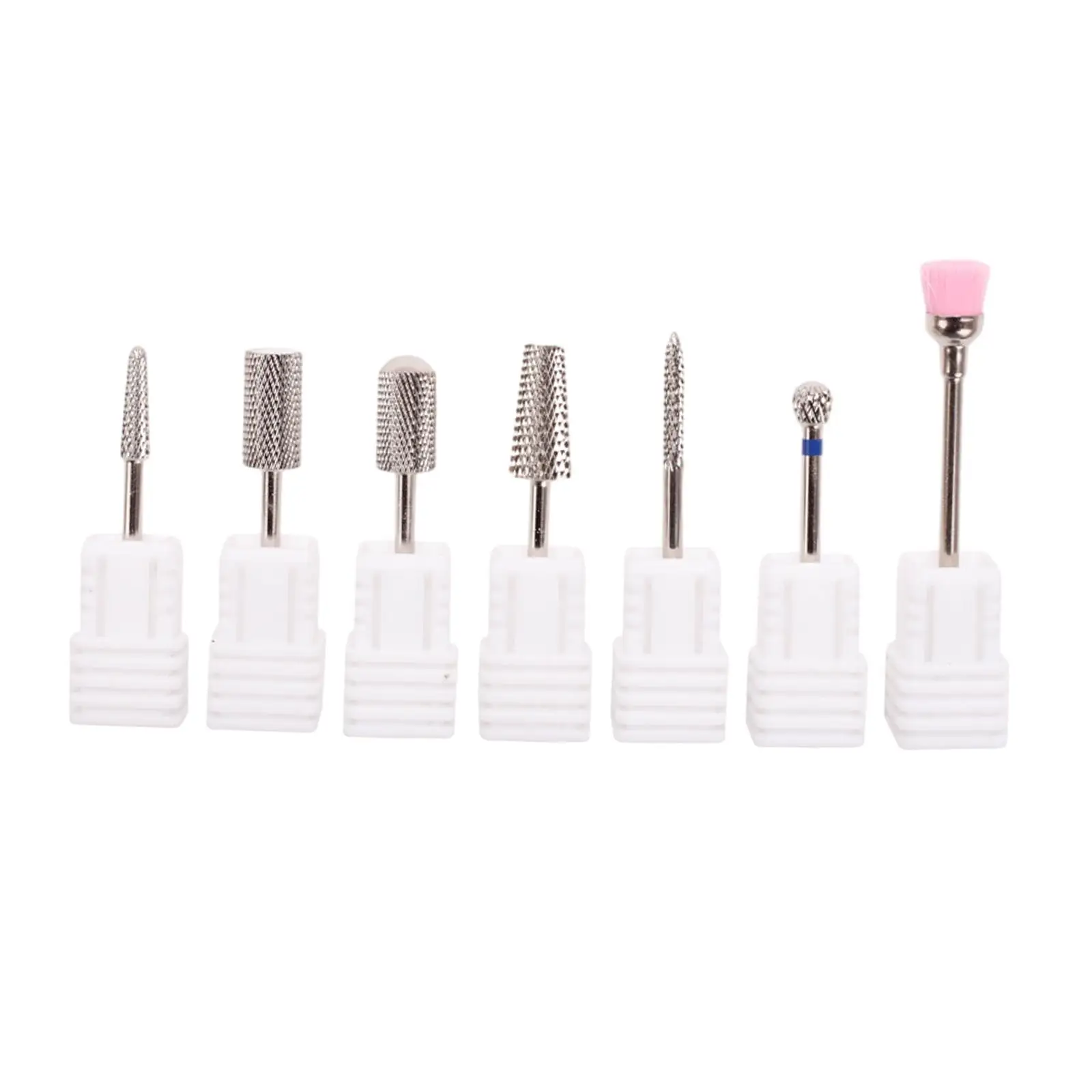 

7Pcs Nail Bits Pedicure Dust Brush Polishing for Nail Gel Polish Removal Electric Nail Filing Bit Heads Nail Polish Bits