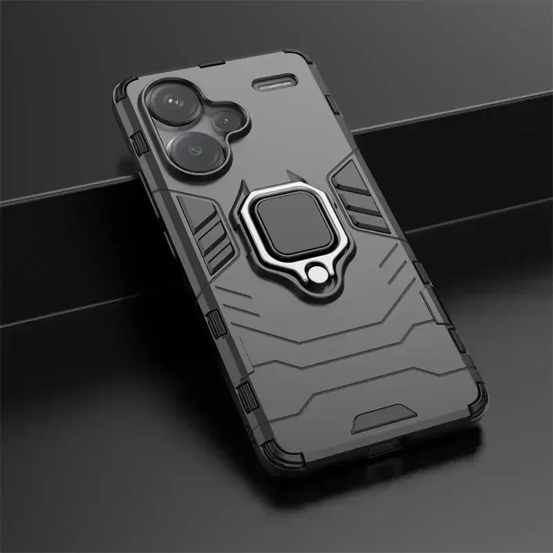 

For Xiaomi Redmi Note 13 Pro 5G Case Shockproof Armor Magnetic Kickstand Ring Phoen Case For Redmi Note 13 Pro + Plus Back Cover