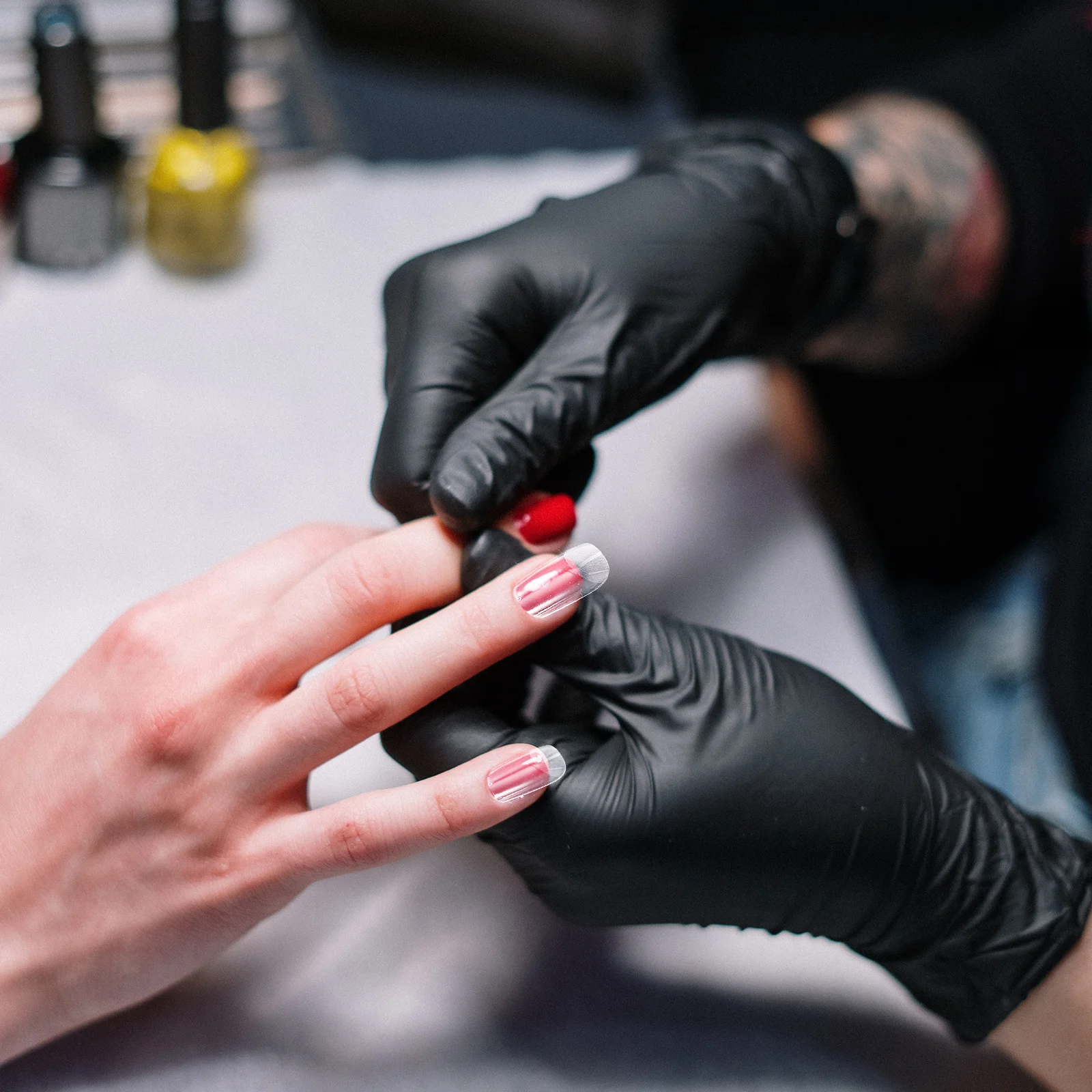 120 قطعة من الأظافر الصناعية الشفافة الرقيقة جدًا، أطراف أظافر صناعية خفيفة الوزن مدمجة لصالونات التجميل المنزلية اضغط على الأظافر المزيفة #2