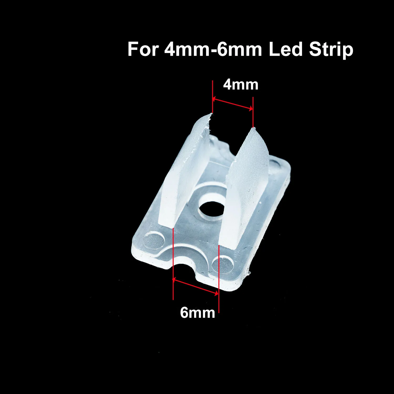 6MM 8MM 10MM 12MM Led Strip Connector Fix Clips Plastic Accessories Mounting Fixing on Wall For RGB 5050 Neon Strip Light