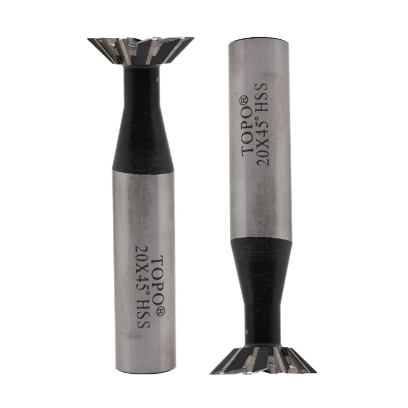 Dovetail Milling Cutter 45  60 Degrees CNC Router Bit Straight Shank HSS End Mill