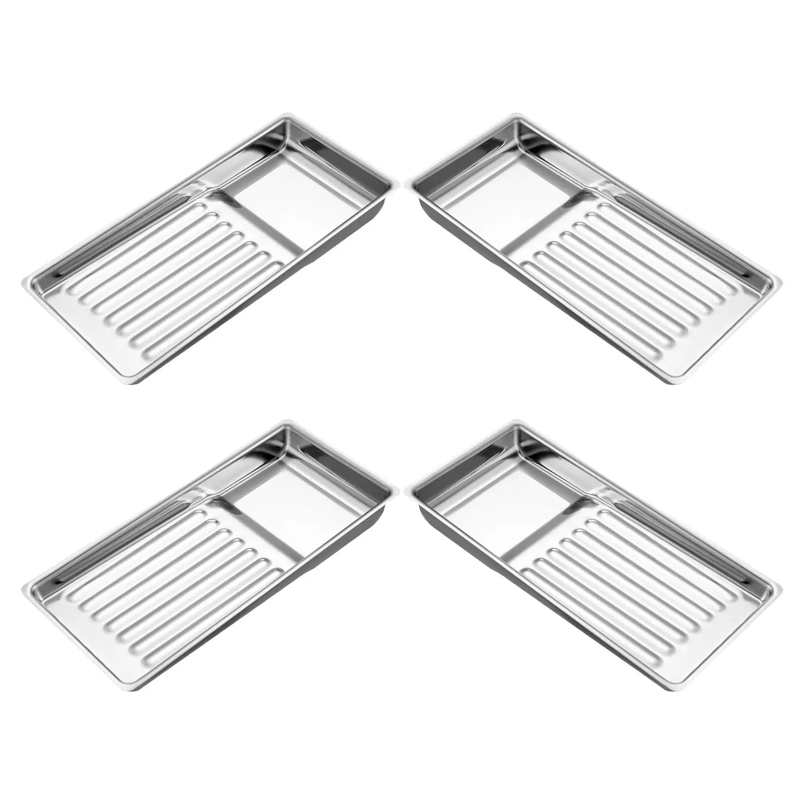 

Набор из 4 поддонов для маникюра из нержавеющей стали: для дезинфекции и хранения инструментов, стерилизатор