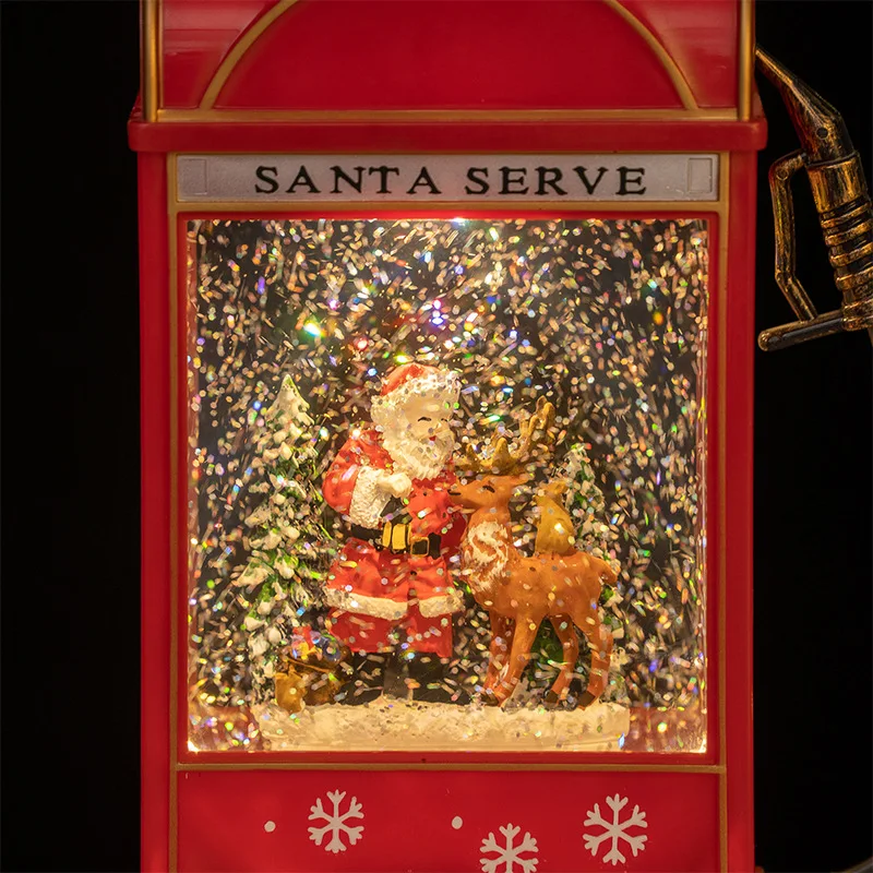 New Christmas Gifts Luminous Snow Music Box Santa Claus Wind Light Christmas Tree Decoration Ornament Night Light view 4