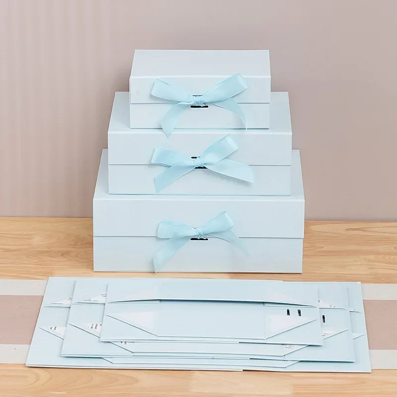 Cardboard White Black Gift Package Carton Large Gift Box Blank 3layer Corrugated Box For Packaging Parti Favors Box With Magnet