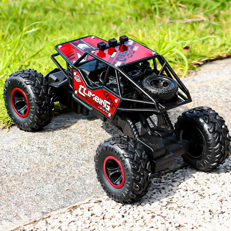 

Remote Control Car 2.4g Alloy Off-Road Climbing Car Wireless Racing Car Lights Rubber Charging Children'S Toy Car Model Gift