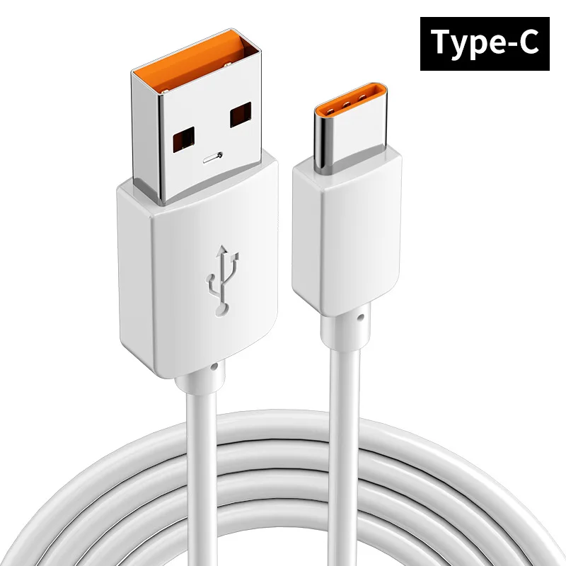 نوع C مراقبة طويلة تهمة كابل USB صغير 6A سلك تاريخ سريع USB شحن تاريخ كابل الهاتف المحمول إمدادات الطاقة سلك ممتد