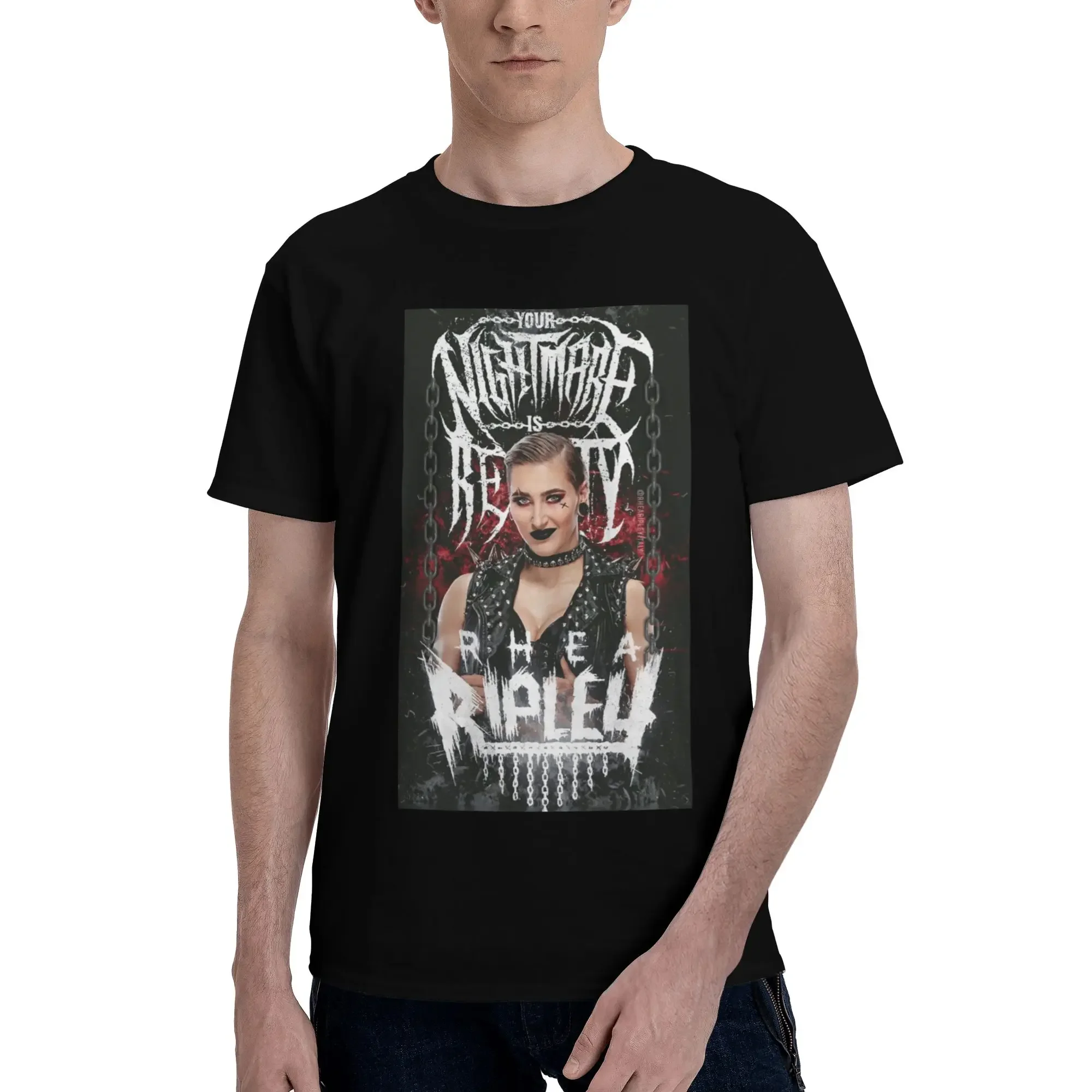 She Is My Mami Rhea Ripley Bootleg Wrestler  100% Cotton T-Shirt Men's Classic T Shirts Men O-Neck Short Sleeve S-6XL