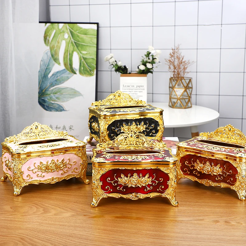 

Small drawer paper towel box household living room creative European home simple and lovely tea table KTV napkin