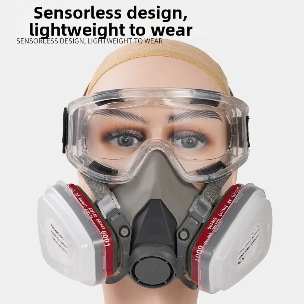 Reusable ‌Half-face Professional Respirator Protective Half Mask FFP3 Filter Respirator Chemical Dust Mask Spray Painting