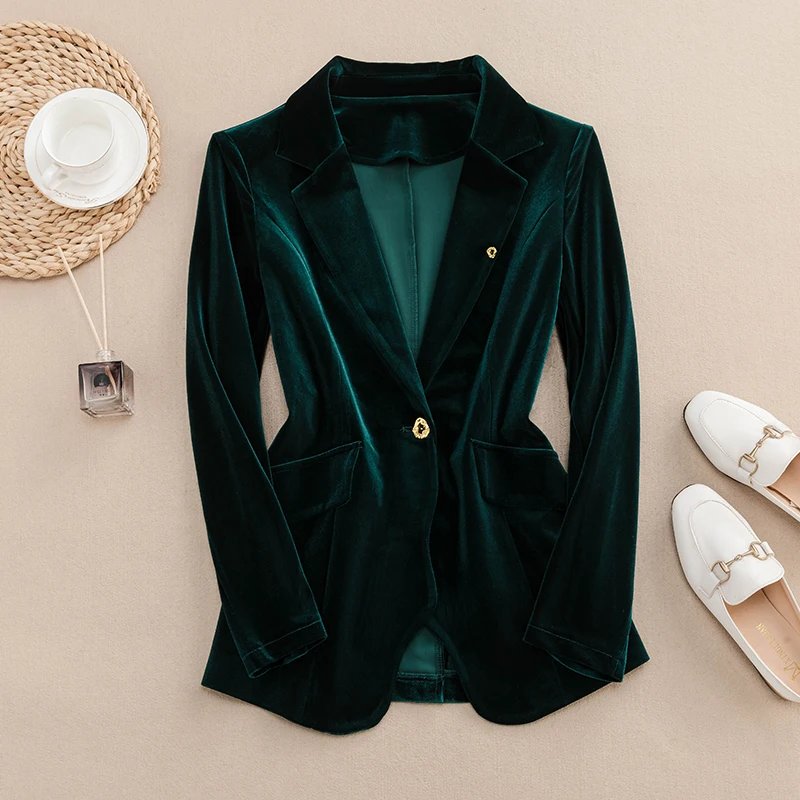 

Faionable ort бархатный комплект из двух предметов для женщин, весна-осень, новое длинное пальто на пуговицах, обычное све